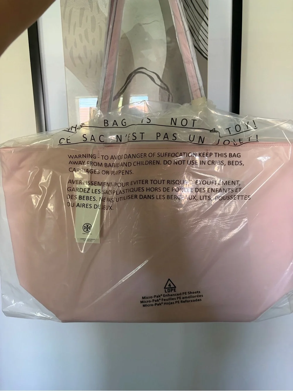 Tory Burch Nylon Pink Tote Bag